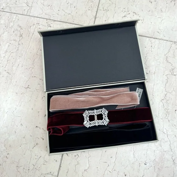 Fallon Jewelry Set of 3 Velvet Choker with Crystal Buckle - Picture 5 of 16